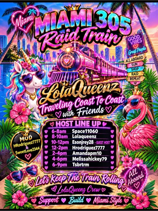 Other - Miami 305 Raid Train Party Poster - Pink